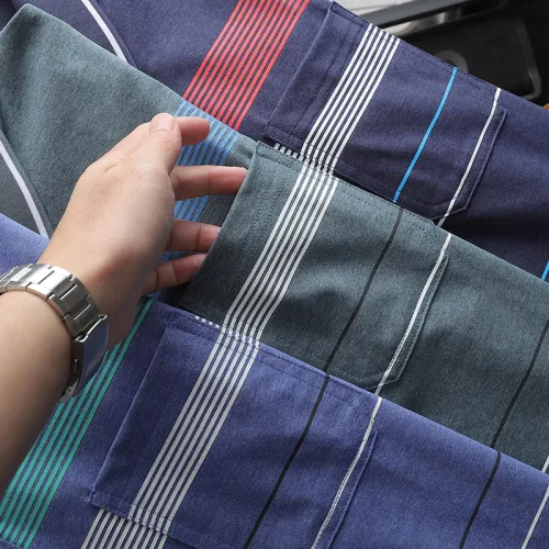 Áo Thun Nam Cổ Bẻ Túi Ngực Sọc Ngang In Dẻo Size 3X