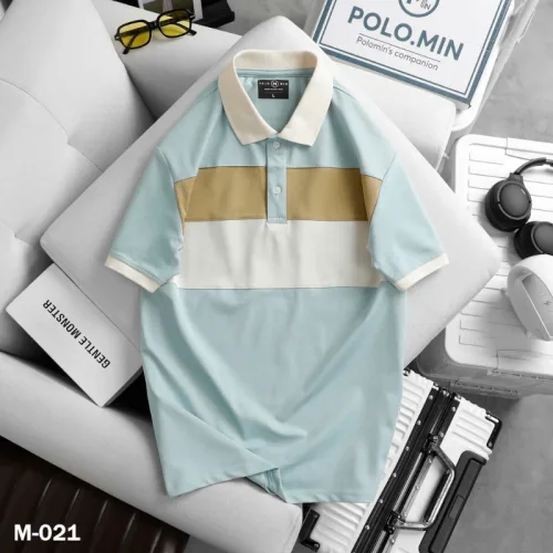 Chuyên sỉ áo Thun Nam Cổ Bẻ Họa Tiết Hai Sọc Viền Bo Tay Áo Bền Đẹp (Có Size 3XL)