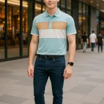 Chuyên sỉ áo Thun Nam Cổ Bẻ Họa Tiết Hai Sọc Viền Bo Tay Áo Bền Đẹp (Có Size 3XL)