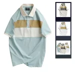 Chuyên sỉ áo Thun Nam Cổ Bẻ Họa Tiết Hai Sọc Viền Bo Tay Áo Bền Đẹp (Có Size 3XL)