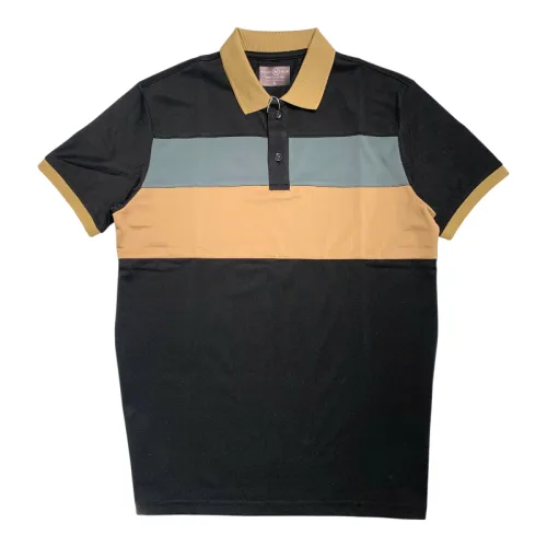 Chuyên sỉ áo Thun Nam Cổ Bẻ Họa Tiết Hai Sọc Viền Bo Tay Áo Bền Đẹp (Có Size 3XL)