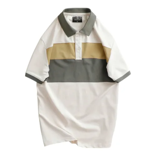 Chuyên sỉ áo Thun Nam Cổ Bẻ Họa Tiết Hai Sọc Viền Bo Tay Áo Bền Đẹp (Có Size 3XL)