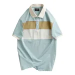 Chuyên sỉ áo Thun Nam Cổ Bẻ Họa Tiết Hai Sọc Viền Bo Tay Áo Bền Đẹp (Có Size 3XL)