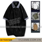 Áo thun nam cổ bẻ in họa tiết máy bay, size 3XL
