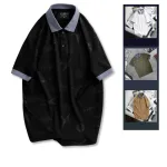 Áo thun nam cổ bẻ in họa tiết máy bay, size 3XL