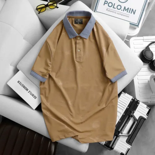 Áo thun nam cổ bẻ in họa tiết máy bay, size 3XL