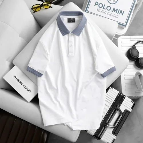 Áo thun nam cổ bẻ in họa tiết máy bay, size 3XL
