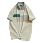 Áo thun nam sọc dọc, cổ bẻ phối viền bo tay áo, có size 3XL