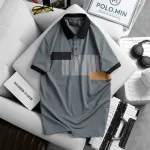 Áo thun nam sọc dọc, cổ bẻ phối viền bo tay áo, có size 3XL