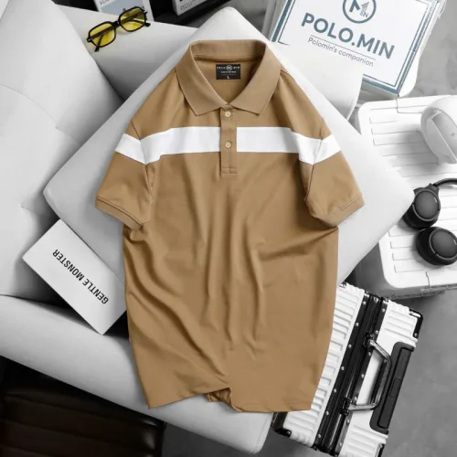 Shop sỉ áo Thun Nam Cổ Bẻ Họa Tiết Sọc Ngang Trước Ngực Bền Đẹp (Có Size 3XL)