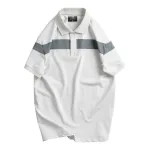 Shop sỉ áo Thun Nam Cổ Bẻ Họa Tiết Sọc Ngang Trước Ngực Bền Đẹp (Có Size 3XL)