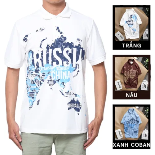 Shop sỉ áo Thun Nam Polo Tay Ngắn In Hình Cao Cấp