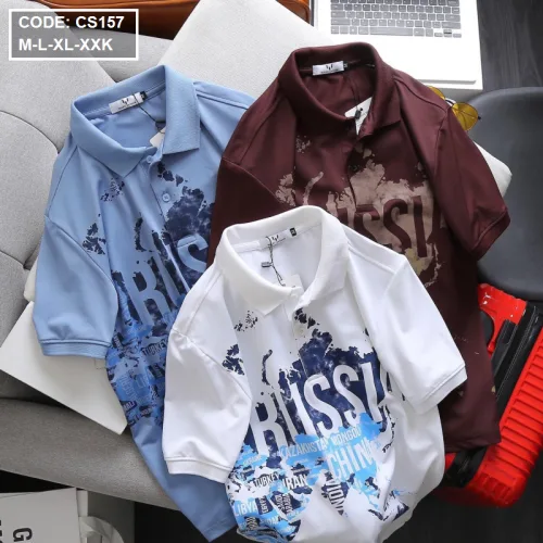 Shop sỉ áo Thun Nam Polo Tay Ngắn In Hình Cao Cấp
