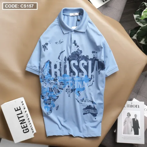 Shop sỉ áo Thun Nam Polo Tay Ngắn In Hình Cao Cấp