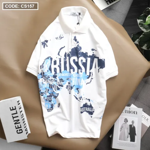 Shop sỉ áo Thun Nam Polo Tay Ngắn In Hình Cao Cấp