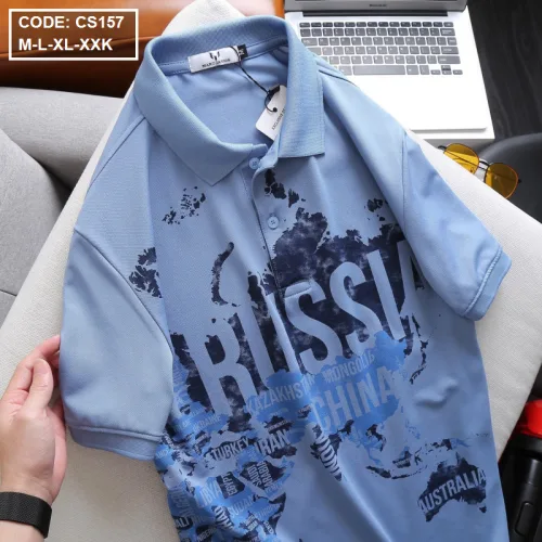 Shop sỉ áo Thun Nam Polo Tay Ngắn In Hình Cao Cấp