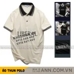 Áo Polo Nam Big Size In Chữ, Cổ Bẻ Phối Sọc Viền