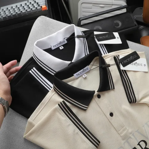 Áo Polo Nam Big Size In Chữ, Cổ Bẻ Phối Sọc Viền
