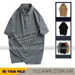 Áo thun nam cổ bẻ họa tiết in, hỗ trợ size 3XL