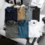 Áo thun nam cổ bẻ họa tiết in, hỗ trợ size 3XL