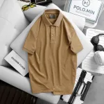 Áo thun nam cổ bẻ họa tiết in, hỗ trợ size 3XL