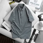 Áo thun nam cổ bẻ họa tiết in, hỗ trợ size 3XL