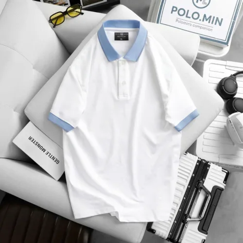 Áo thun nam cổ bẻ họa tiết độc đáo, size 3XL