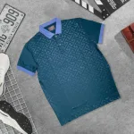 Áo thun nam cổ bẻ họa tiết độc đáo, size 3XL