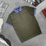 Áo thun nam cổ bẻ họa tiết độc đáo, size 3XL