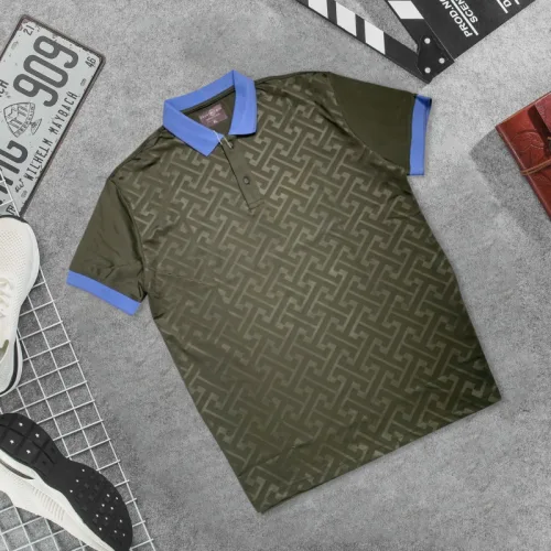 Áo thun nam cổ bẻ họa tiết độc đáo, size 3XL