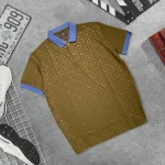 Áo thun nam cổ bẻ họa tiết độc đáo, size 3XL
