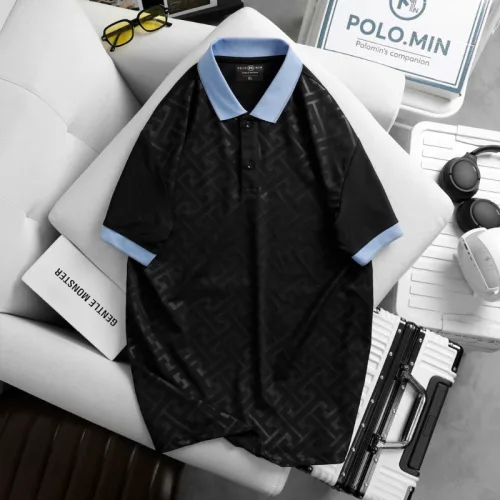 Áo thun nam cổ bẻ họa tiết độc đáo, size 3XL