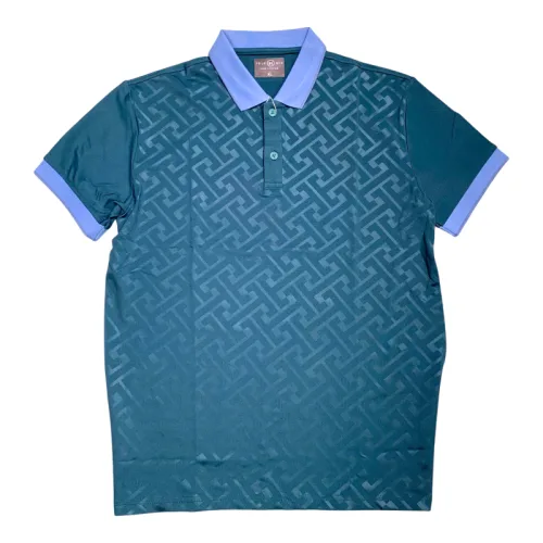 Áo thun nam cổ bẻ họa tiết độc đáo, size 3XL
