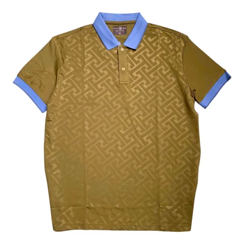 Áo thun nam cổ bẻ họa tiết độc đáo, size 3XL
