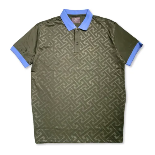 Áo thun nam cổ bẻ họa tiết độc đáo, size 3XL