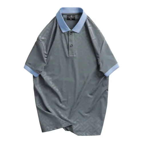Áo thun nam cổ bẻ họa tiết độc đáo, size 3XL