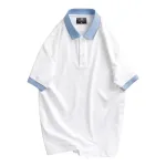 Áo thun nam cổ bẻ họa tiết độc đáo, size 3XL