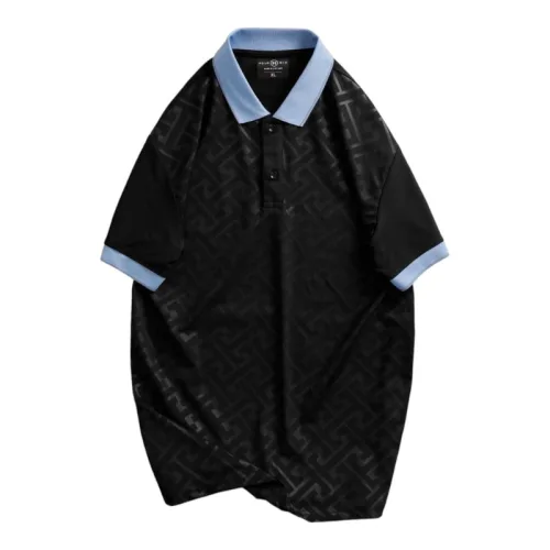 Áo thun nam cổ bẻ họa tiết độc đáo, size 3XL