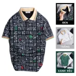 Áo Thun Nam Cổ Bẻ Họa Tiết Viền Bo Màu, Kích Cỡ 3X