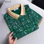 Áo Thun Nam Cổ Bẻ Họa Tiết Viền Bo Màu, Kích Cỡ 3X