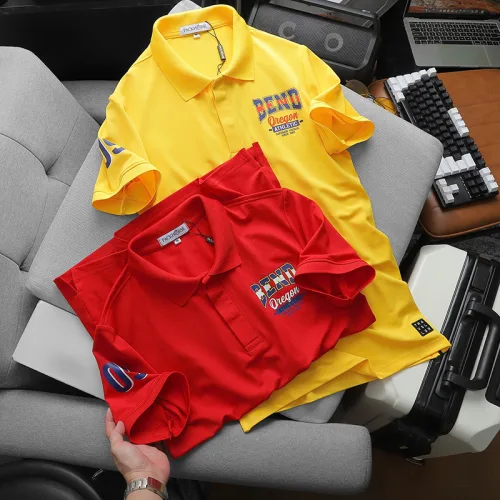 Áo thun nam cổ bẻ CS245 có size 3X, in logo trước ngực và tay áo