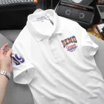 Áo thun nam cổ bẻ CS245 có size 3X, in logo trước ngực và tay áo