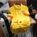 Áo thun nam cổ bẻ CS245 có size 3X, in logo trước ngực và tay áo