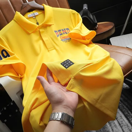 Áo thun nam cổ bẻ CS245 có size 3X, in logo trước ngực và tay áo