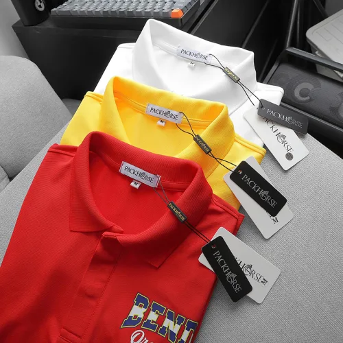 Áo thun nam cổ bẻ CS245 có size 3X, in logo trước ngực và tay áo