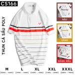 Áo Polo Nam Tay Ngắn Họa Tiết Sọc, Có Size 3XL