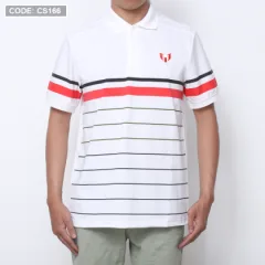 Áo Polo Nam Tay Ngắn Họa Tiết Sọc, Có Size 3XL