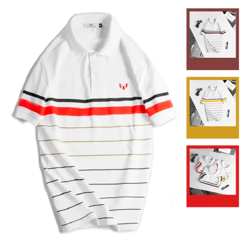 Áo Polo Nam Tay Ngắn Họa Tiết Sọc, Có Size 3XL