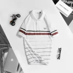 Áo Polo Nam Tay Ngắn Họa Tiết Sọc, Có Size 3XL