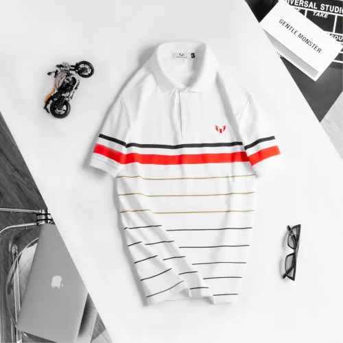 Áo Polo Nam Tay Ngắn Họa Tiết Sọc, Có Size 3XL